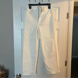Madewell Perfect Vintage Jean Wide Leg Crop in white